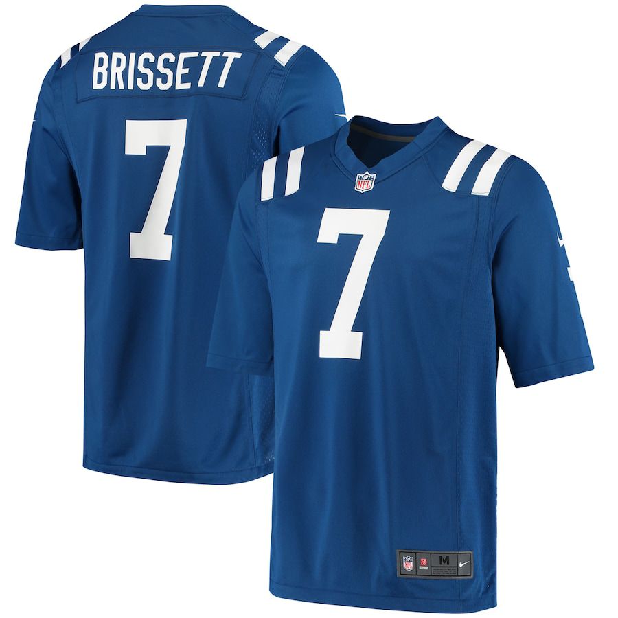 Men Indianapolis Colts 7 Jacoby Brissett Nike Royal Game Team Player NFL Jersey